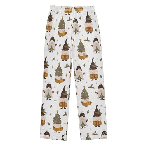 Gnome and Star Boys Long Pants Soft Trousers Elastic Waist Kids Lounge Bottoms with Pockets S-XL