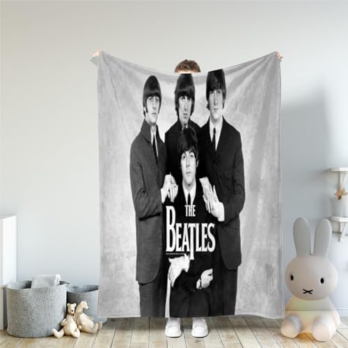 CHEWYZ Couverture en Peluche The Beatles en Flanelle imprimée en 3D,Couverture Polaire Chaude et Moelleuse,Couverture Douce pour Enfants et Adultes (200x230cm) - Les Beatles, Paul McCartney, John Lennon, RIngo Starr, George Harrison CHEWYZ Couverture en Peluche The Beatles en Flanelle imprimée en 3D,Couverture Polaire Chaude et Moelleuse,Couverture Douce pour Enfants et Adultes (200x230cm)