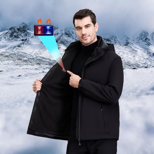 Image of Heated Jacket for Men Winter Outdoor Soft Shell Electric Heating Coat without Battery