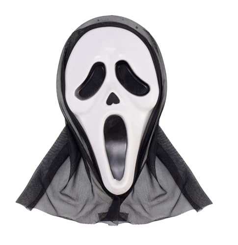 Máscara de terror Scream para Halloween – para hombre y mujer como disfraz para Halloween – Máscara de Ghostface disfraz máscara fantasma