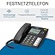ALCATEL T78 - Schnurgebundenes Festnetztelefon - Großes alphanumerisches Display - Freisprechfuntion - Anrufsperre - Visuelle Anrufanzeige - Wahlwiederholungstaste - 8 Direktwahltasten -Schwarz