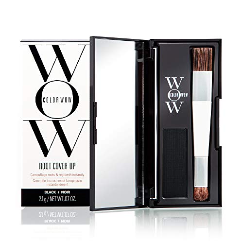 Color Wow Root Cover Up, Black – Instantly Cover Greys + Touch Up Highlights, Create Thicker-Looking Hairlines, Water-Resistant, Sweat-Resistant - No Mess Multi-Award-Winning Root Touch Up #TOP25