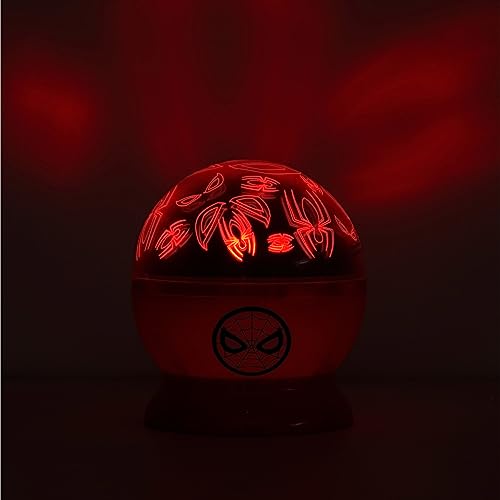 Idea Nuova Marvel Spiderman Rotating LED Projection Kids Lamp and Nightlight, 4.88"x 4.88"x 5.5" - Image 6