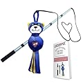 LUCOLOVE Flirt Pole for Dogs Heavy Duty - Multi-Sensory Chase Toy for Medium & Large Breeds – Extra Strong 99cm Dog Flirt Pole for Outdoor Training and Exercise