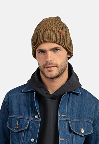 Bonnet structuré BICKLEY + MITCHELL en maille gaufrée bicolore bleu marine - 2