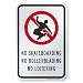 "No Skateboarding, Rollerblading, Loitering" Sign By SmartSign | 12" x 18" Aluminum