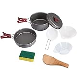【Paquete económico】El paquete incluye 1 sartén con tapa: 15*7,2 cm; 1 sartén: 15,2*3,7 cm; 1 cuchara plegable; 1 espátula de madera; 1 esponja de limpieza y 2 cuencos.