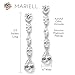 Mariell Cubic Zirconia Crystal Dangle Bridal Earrings, 2 Inches Long, Silver CZ Crystal Jewelry for Weddings, Brides, Bridesmaids, Mother of the Bride