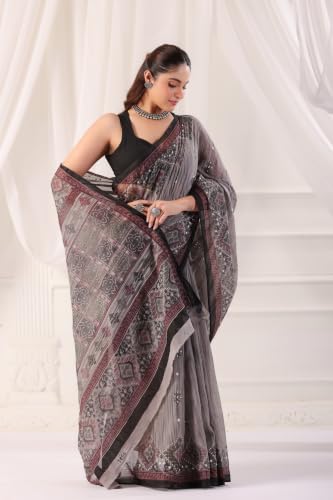 Image of TAMAIRA FASHION Mulmul Pure Cotton Saree For Woman |Office Wear Daily Wear Sarees For Women Without Blouse Piece(Available in 10 Colours)