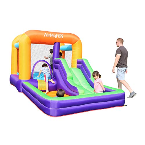 AirMyFun Inflatable Bounce House with Air Blower, Toddler Bounce House for Kids, Jumper Bouncy Kids Jump Bouncy Castle