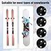 4pcs Ski and Snowboard Wall Mount Rack, Vertical Ski Hanger Holder Snowboard Storage with Screws Expansion Anchors Ski Display Bracket Accessories to Safely Store and Display Your Snow Boards (Black)