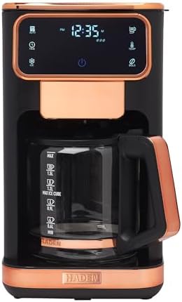 Haden Dual Brew 12 Cup Hot and Iced Coffee Maker with 120 Minute Keep Warm, Delay Brew, Adjustable Strength, Programmable Clock, and Anti Drip, Black