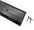KC Hardware Aluminum Door Threshold- Door Saddle- Metal Transition Strip for Flooring- Door Sill Extension- Door Thresholds for Exterior Doors- 4" Wide 1/2" High- 60" Black Anodized