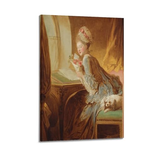 Toile murale Fragonard La lettre d'amour 20x30 cm l'idée cadeau culturelle idéale