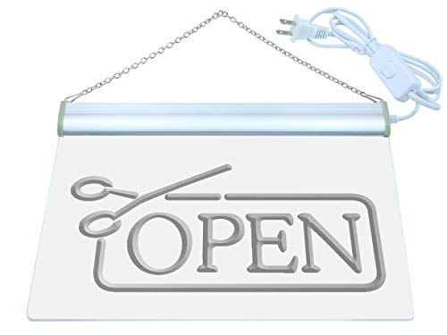 ADVPRO i030-r Open Scissors Haircut Displays Neon Light Signs