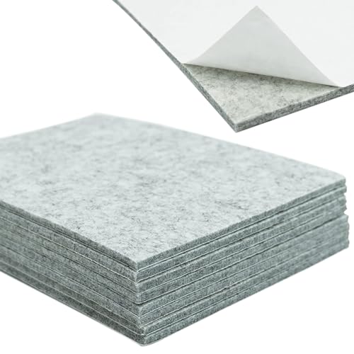 Fieltro Adhesivo Deslizadores para Muebles 8 Premium Fieltro Autoadhesivo Gris de 5 mm de Grosor 20x15cm Almohadillas Fieltro Protegerán Pisos de Madera contra rasguños y Marcas
