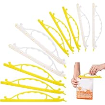 10Pcs Grip Sticks Bag Sealers, Leak-Proof & Moisture-Resistant Bag Clips for Food, Non-slip Portable Plastic Food Clips with Handle for Kitchen