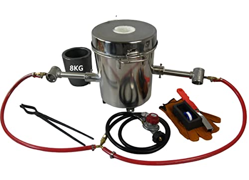 8 KG Gas Metal Melting Furnace Foundry Crucible Cast Mold Gas Forge