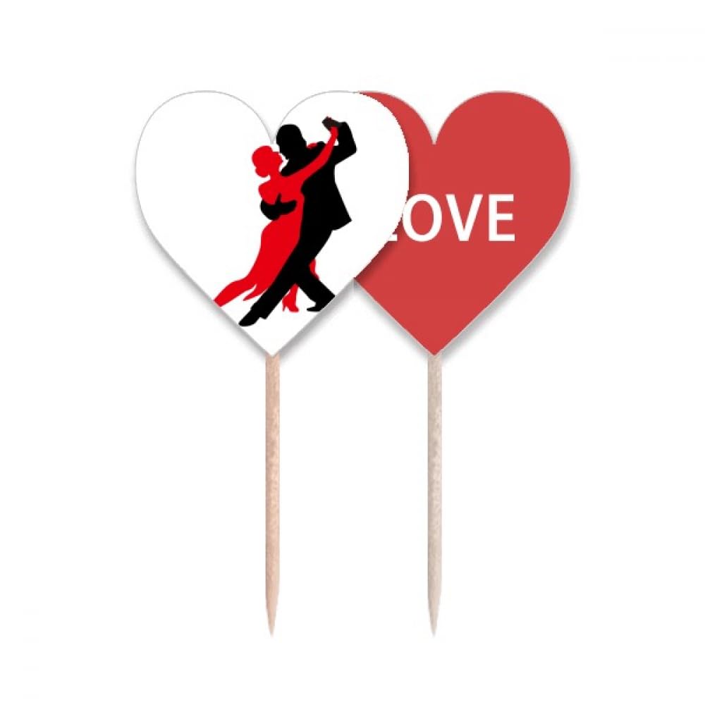 Cure-dents danse drapeau love heart pour identifier et décorer vos amuse-bouches
