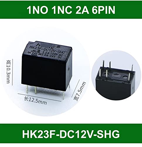 Relé HK23F de 6 pines para conmutación de señales en proyectos de electrónica y placas PCB 2