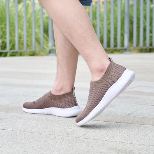 Image of TIOSEBON Men's Slip On Walking Shoes Arch Support Knit Mesh Lightweight Casual Comfortable Gym Workout Running Tennis Travel Standing Sneakers