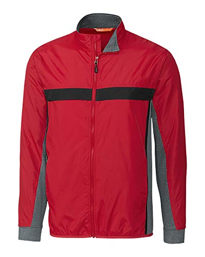 Image of CBUK Men's Wind Resistant Swish Colorblock Mock Neck Full Zip Jacket