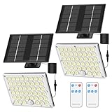 HLCZLUZ Solar Lights Outdoor Waterproof Motion Sensor Security Lights with Remote, 3 Modes 184 LED Upgraded Convex Lens 150% Bright, 16.4 Ft Cord, Outdoor Flood Light for Backyard, Garage, Barn