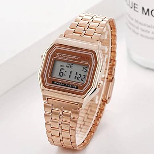 Image of Acnos Brand Digital 4 Colours Vintage Square Dial Unisex WR70ist Watch for Men Women Pack of 1 (WR70)