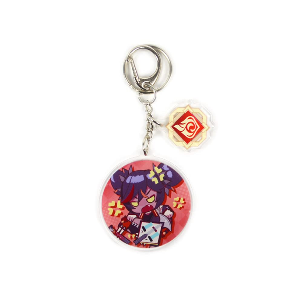 Tugia Genshin Impact Keychain,Game Klee Venti Cosplay Xiao Hutao Costume Accessories