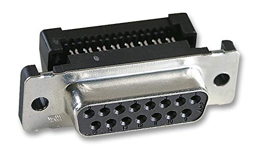 TE CONNECTIVITY/AMP 1658612-4 Standard D Sub Connector, Amplimite HDF-20 Series, DE, Receptacle, 9 Contacts, Metal Body (1 piece)