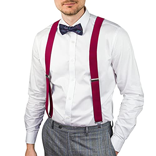 Image of AWAYTR Heavy Duty Suspenders for Men - 2 inch Wide X-Back Elastic Work Braces