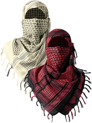 Image of FREE SOLDIER Scarf Military Shemagh Tactical Desert Keffiyeh Head Neck Scarf Arab Wrap with Tassel for Men Women