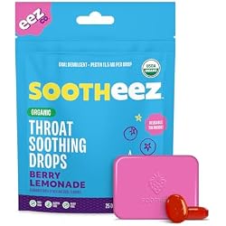 Lolleez Sootheez by EEZ Co. Organic Throat Soothing Drops, Berry Lemonade, 25ct