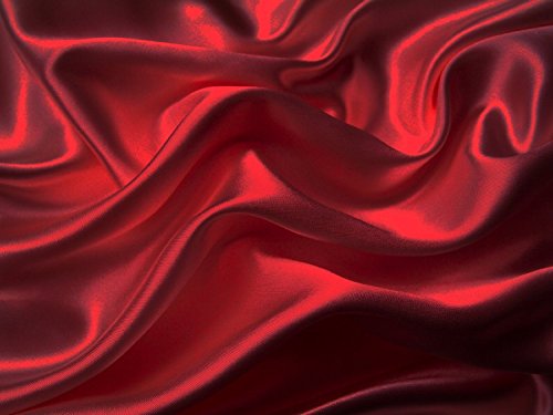 Mk Collection 4pc Soft Silky Satin Solid Color Deep Pocket Sheet Set (Red California King)