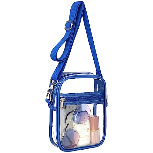 Image of PACKISM Clear Bag for Stadium Events - Clear Purses for Women Transparent Crossbody Messenger Bag for Concerts Game Day