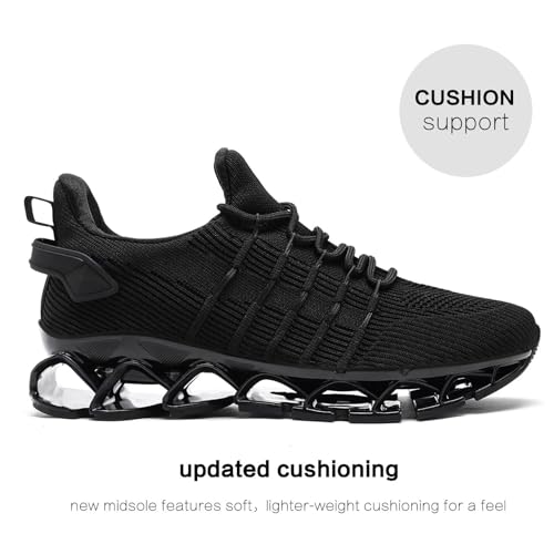 Image of Mens Slip On Walking Shoes Blade Non Slip Tennis Running Shoes Lightweight Workout Breathable Mesh Fashion Sneakers