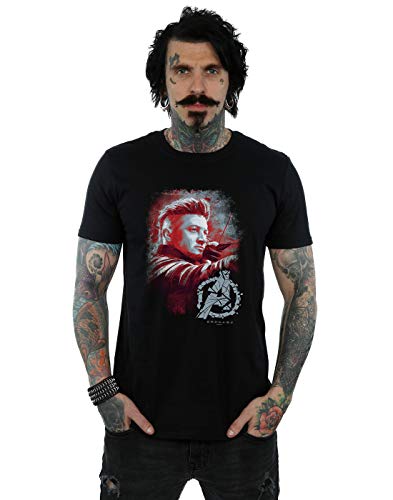 Marvel Men's Avengers Endgame Hawkeye Brushed T-Shirt Black XX-Large