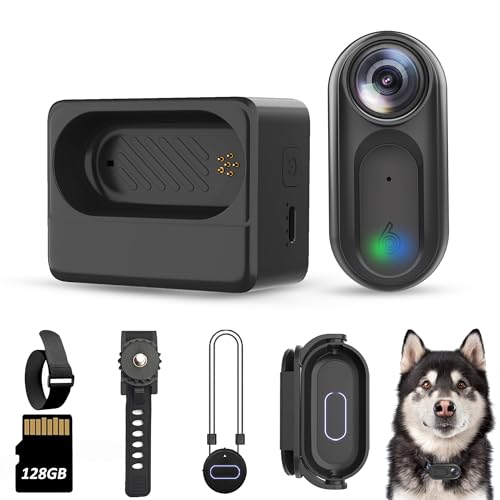Mini Body Camera 128GB 1080P Wi-Fi Action Cam with Charger Case- Small Wearable Thumb POV Portable Video Recorder - Waterproof Underwater Camcorder - Cap Mount Sport DV for Cycling Pet Vlogging -  KSADBOSSBO, H88-128-b