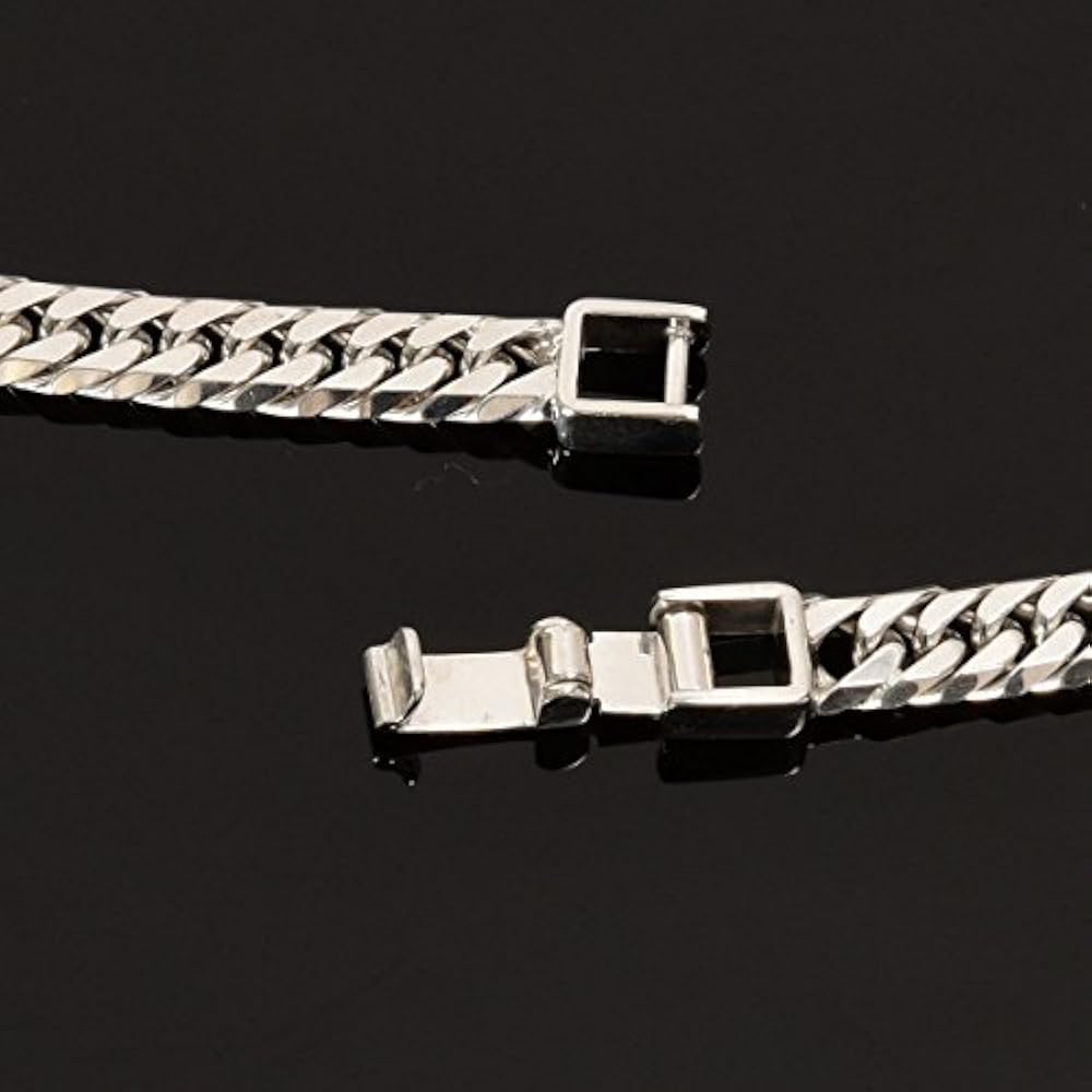 Amazon | 喜平ネックレス SV925 六面ダブル(30g-50cm)中留（中折れ）六