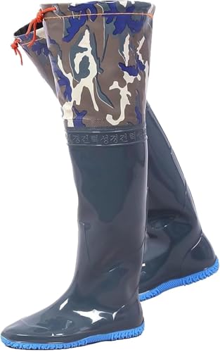 ININOSNP Impermeables y duraderos. Botas de vadeo Impermeables de PVC for Hombres y Mujeres, Botas de Pesca hasta la Cadera, Botas cómodas y Antideslizantes(6.5)