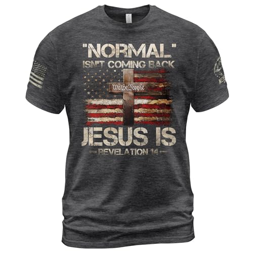 Normal Isn't Coming Back Jesus is Shirt, Christian Shirts for Men, Men Jesus Shirts, Bible Shirts for Men 1