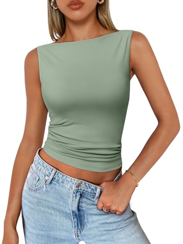 Trendy Queen Women Going Out Casual Tank Tops Spring Summer Basic Cute 2025 Sleeveless Shirt Y2K Fashion Outfit Clothes