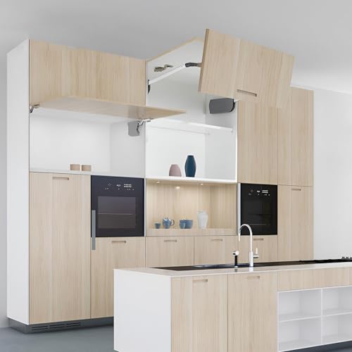 Image of Volo Hydraulic Bi-Fold Pneumatic Two Door Cabinet Hinge Support Lift Up, Verticle Two Door Pneumatic Mechanism Hinges.