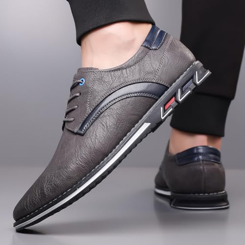 Image of Men's Premium Stylish Oxford Shoes Casual Lace Up Walking Business Driving Dress Shoes