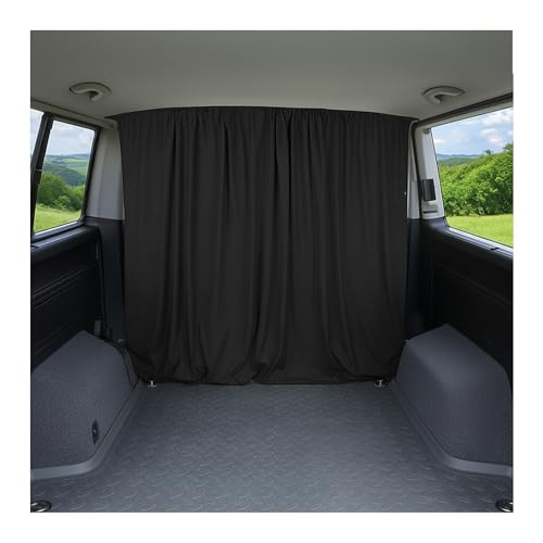 Lot De 3 Rideaux Occultants Pour VW T5 T6 Multivan Camping - Tissu Double Face 90 Deniers Noir