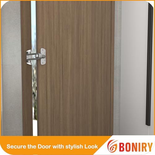 Image of Boniry Heavy Duty Security Door Lock | Anti-Theft Door Guard Latch for Front and Inside Door | Ideal for Home,Office (Silver)