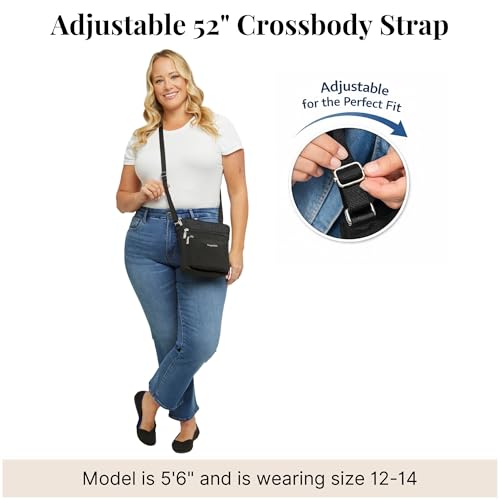 Image of Baggallini Pocket Crossbody Bags for Women 8x8 Small Lightweight Durable Water-resistant Travel Purse W /Rfid