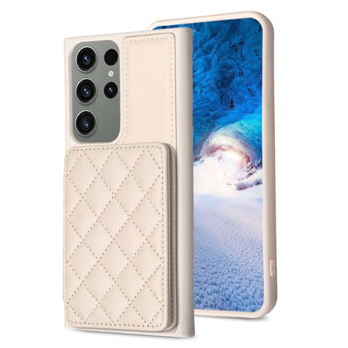 Étui en cuir Samsung Galaxy A53 LVTFCO porte-cartes rabat housse protection beige
