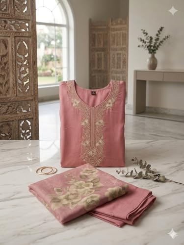 Image of KD Women Embroidery Rayon Kurta Pant Set with Dupatta | Kurta Set for Women | Daily Office & Festive Traditional | Stylish Kurti Pant Set with Dupatta