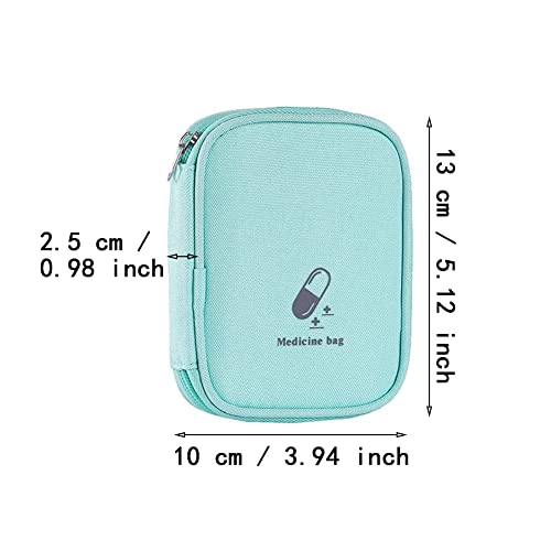 2 Piezas Bolsa de Primeros Auxilios, Bolsa de Almacenamiento Médico, Portátil Kit Primeros Auxilios Viaje, para Oficina en Casa, Camping al Aire Libre, Senderismo, Emergencia (Verde, Rosa)